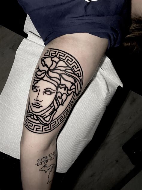 versace tattoo sleeve|medusa tattoo on vagina.